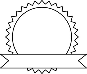 Outline Award Badge Logo Design Element Vector