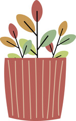 Potted Plant Vector Illustration