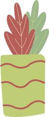 Potted Plant Vector Illustration