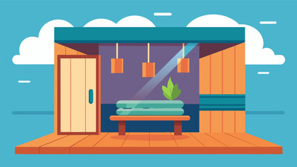 Obraz premium Through the use of steam and heat the sauna in the rehabilitation center helps to relieve muscle tension and improve joint flexibility..