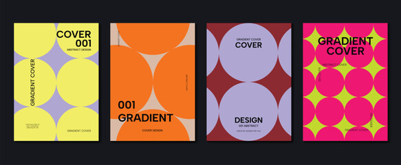 Abstract geometric shape background vector set. Minimalist style cover template with vibrant perspective geometric shapes collection. Ideal design for social media, poster, cover, banner, flyer.