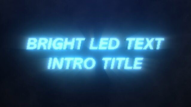 Bright Glowing Rays Title Intro