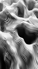 A background of fluid, flowing lines soothes the viewer with its soft, continuous visual harmony