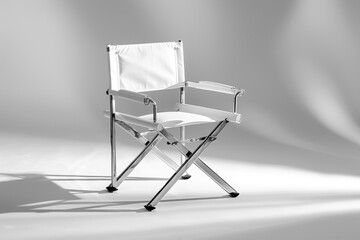 Luna director chair, a study in understated luxury, perfectly isolated on a pristine white surface.