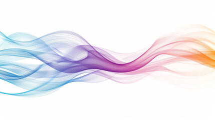 Explore the wonders of the natural world and the marvels of technology with harmonious gradient lines in a single wave style isolated on solid white background