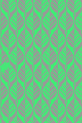 abstract shape leaf pattern design green background vector