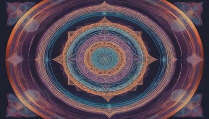 Digital Painting Intricate Abstract Mandala With G (2)
