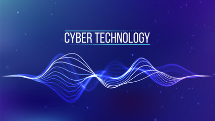 Cyber technology background. Technology digital cyber security. Networks, wireless, and iot