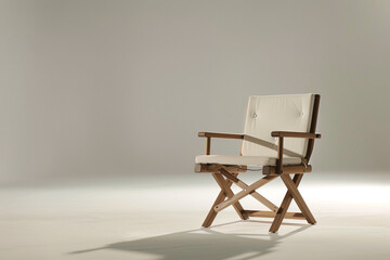 Luna director chair, an embodiment of contemporary sophistication, set against a pure white expanse.
