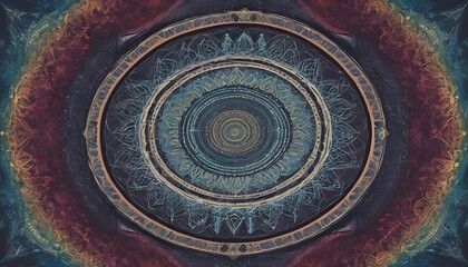 Fototapeta na wymiar Intricate Abstract Mandala With Geometric Pattern Upscaled 3