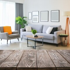 blurred modern apartment interior background, blurred living room Adil ground, Ai Generate 
