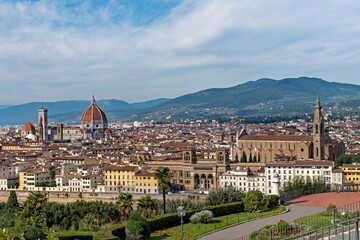 Blick auf die Altstadt von Florenz in der Toskana in Italien