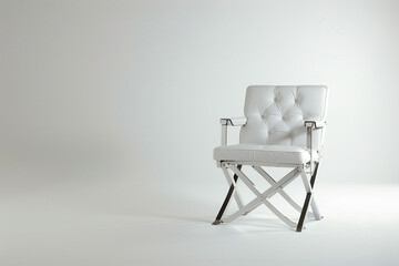 Luna director chair exuding sophistication against a spotless white background, captured in exquisite detail.