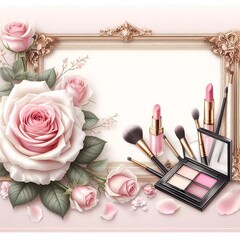 Obraz na płótnie Canvas Hintergrund, Wallpaper: Make-up