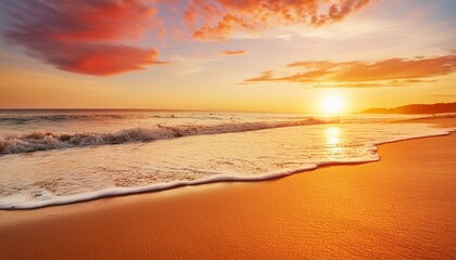 Obraz premium Beautiful sunset beach