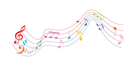 music note vector illustration. music sign and symbol.