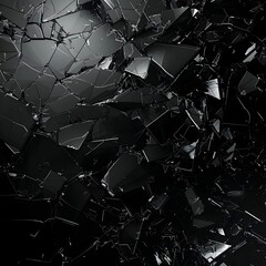 Free photo 3d rendering of broken glass texture on black background Generative Ai
