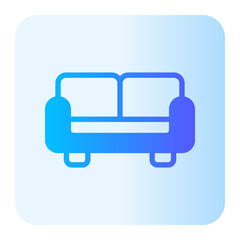 sofa gradient icon