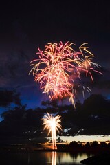 the firework at night is so pretty it can only be seen on a clear