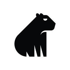 Capybara logo. Icon design. Template elements	