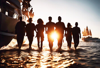 'Concept Teamwork Team Row People Group Silhouettes casual attire gathering organisation togetherness vector adult afro business businessperson businessman children clothes copy space diverse'