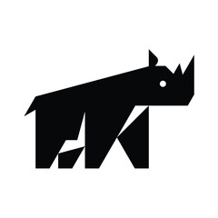 Rhino logo. Icon design. Template elements	