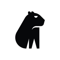 Capybara logo. Icon design. Template elements	