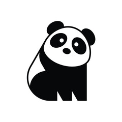 Panda logo. Icon design. Template elements	