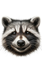 Fototapeta premium cute raccoon isolated on white background