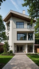 Fototapeta premium modern luxury villa exterior architecture design