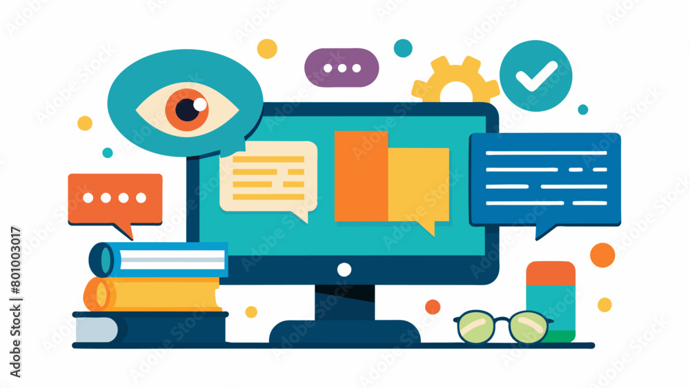 Poster a specialized computer with assistive software such as texttospeech or screen magnification allowing
