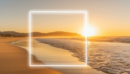 Beautiful beach and frame
