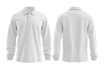 Long sleeve polo shirt mockup