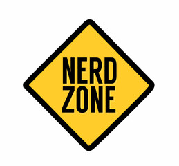 nerd zone sign on white background