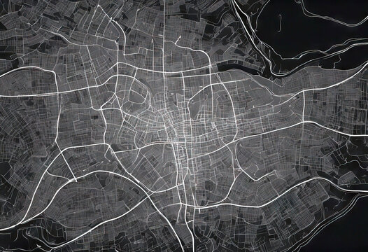 'roads white city Vector Medellin black map Colombia isolated background Background Pattern Vector Design Travel Banner Art City Illustration Road Concept White Poster Map Template Black Street'