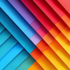 Create a geometric wallpaper with bright colors. The wallpaper should have a modern and clean look. The colors should be vibrant and saturated. The wallpaper should be seamless. - obrazy, fototapety, plakaty