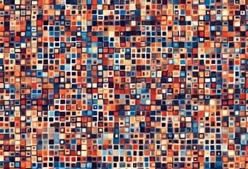 Fototapeta premium 'retro pattern vector illustration background square Abstract Texture Design Fashion Vintage Art White Black Geometric Color Wallpaper Graphic'