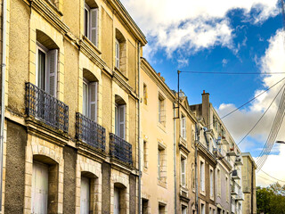 Street view of downtown in Poitiers, France