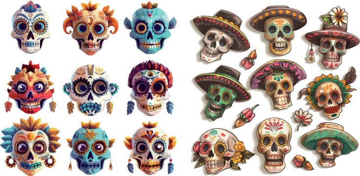 Mexican dead sugar heads. Funny skull images for day of the dead, mexican dia de los muertos
