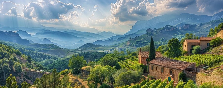 Experience stunning vineyard landscapes in the Priorat wine region, Catalonia. Located in the province of Tarragona, it captivates with its beauty
