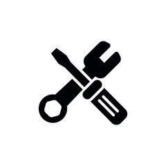 Repair icon vector illustration. Spanner, screwdriver on isolated background. Service sign concept.