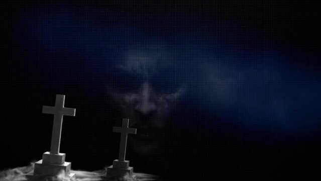 cross in a graveyard