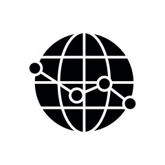 Global chart icon vector illustration. Diagram icon on isolated background. Statistics sign concept.