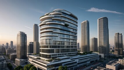Fototapeta premium modern luxury tower architecture design