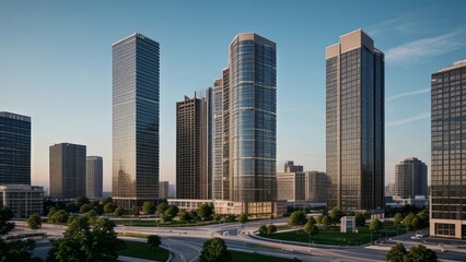 Obraz premium modern luxury tower architecture design