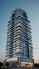 Obraz premium modern luxury tower architecture design