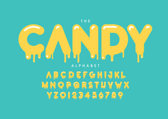Vector of stylized modern font and alphabet