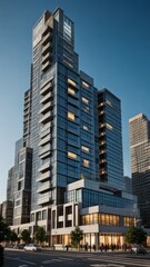 Obraz premium modern luxury tower architecture design
