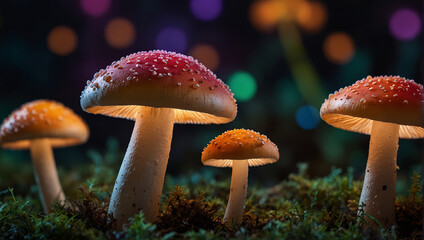 Fototapeta premium fly mushroom in forest