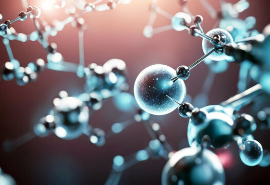 'illustration rendered 3d concept science molecules ammonium methane molecular background three-dimensional abstract mobile phone atom model ammonia technology medicine biotechnology'